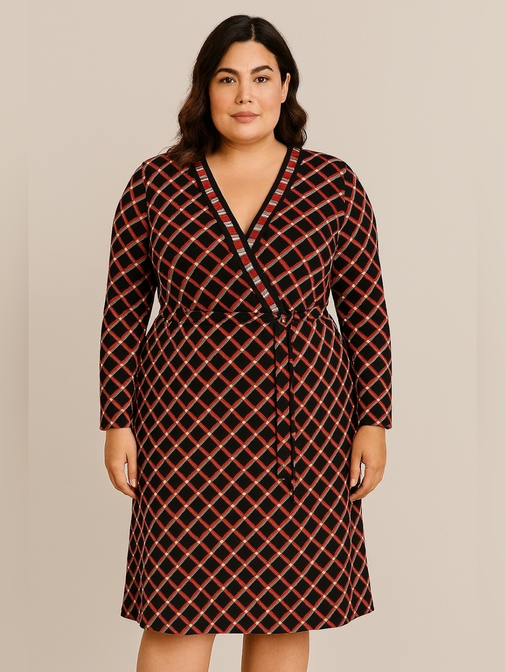 Roz & Ali Elegant Geometric Print Dress